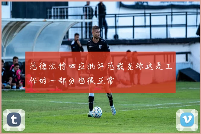 范德法特回应批评范戴克称这是工作的一部分也很正常