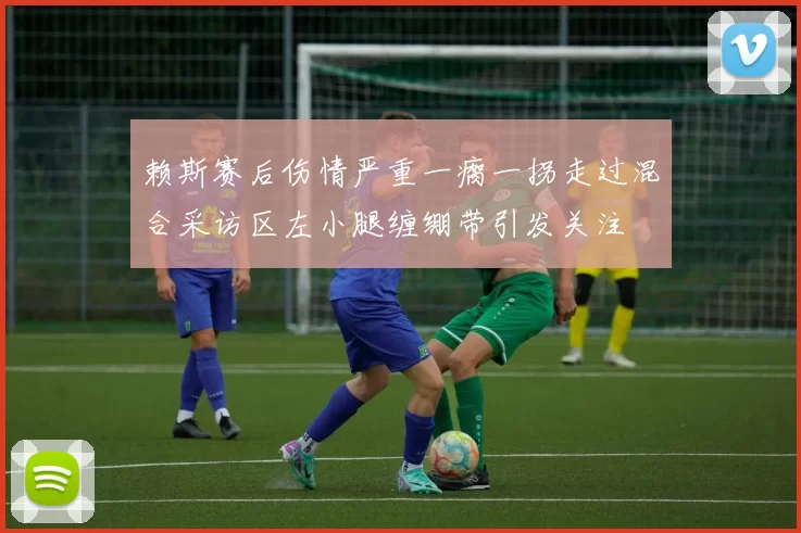赖斯赛后伤情严重一瘸一拐走过混合采访区左小腿缠绷带引发关注
